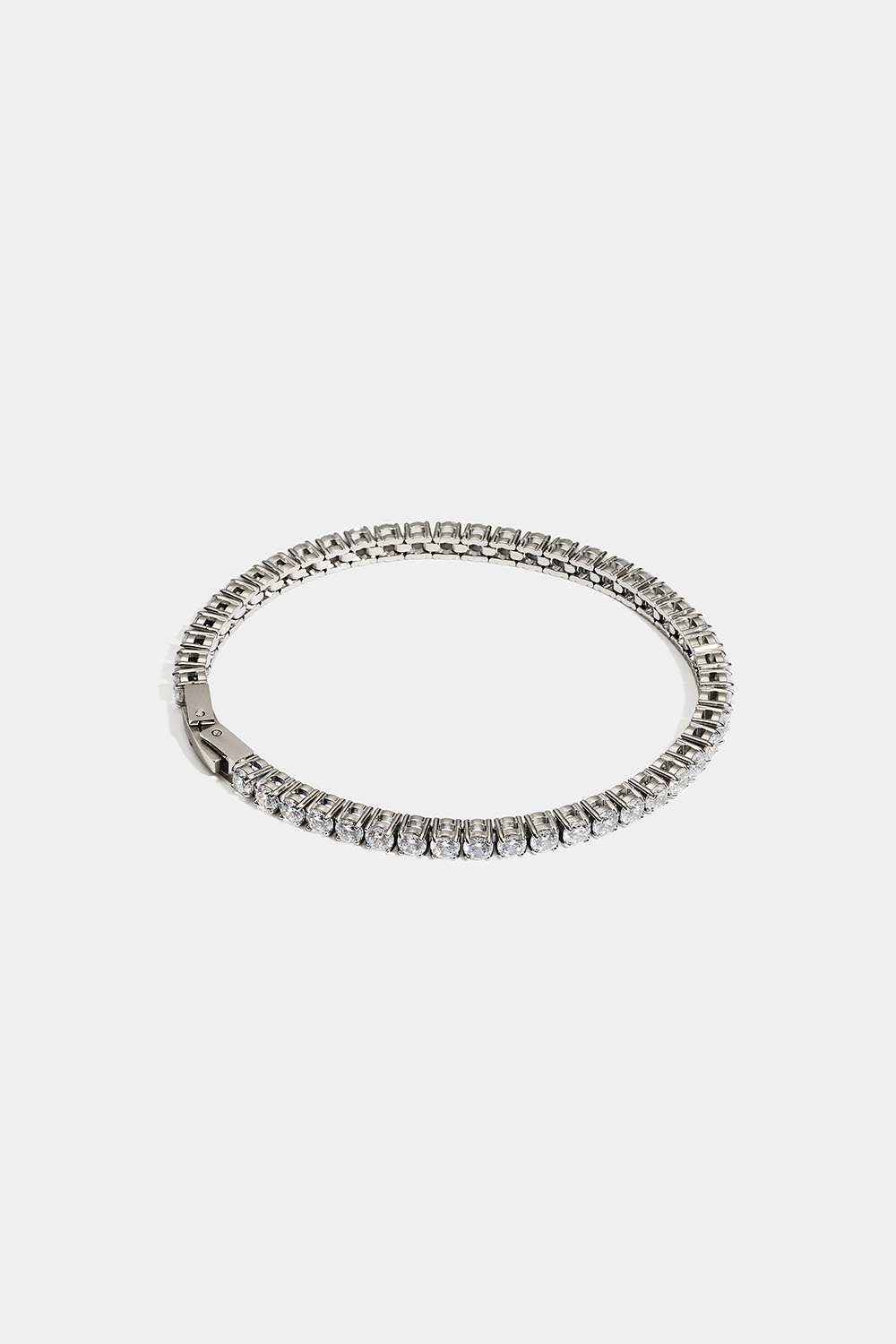 Brett tennisarmband i stål med Cubic Zirconia i gruppen Stainless Steel / Armband i stål hos Glitter (251002401600)