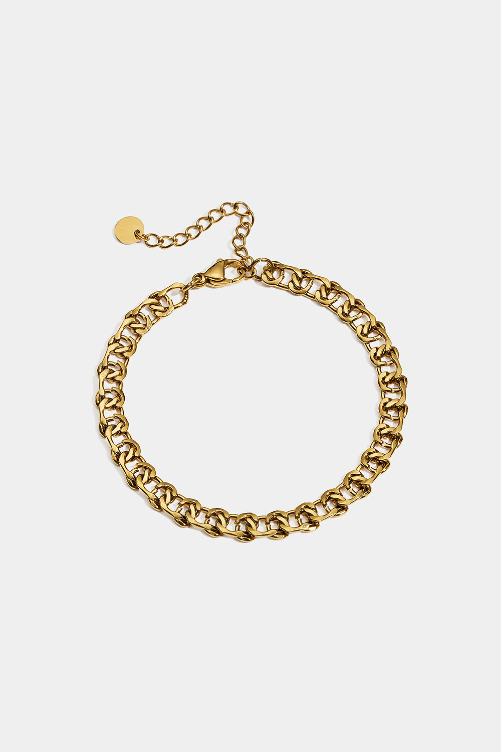 Platt kedjearmband i 18k guldpläterat stål i gruppen Stainless Steel / 18k guldpläterat stål hos Glitter (251002412000)