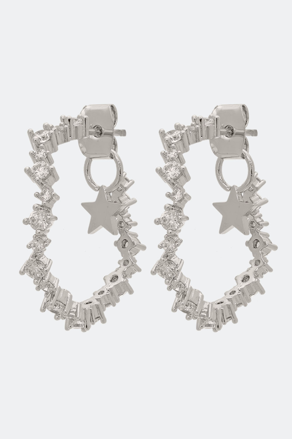 Capella hoops earrings - Crystal (Silver) i gruppen Lily and Rose - Örhängen hos Glitter (253000220201)