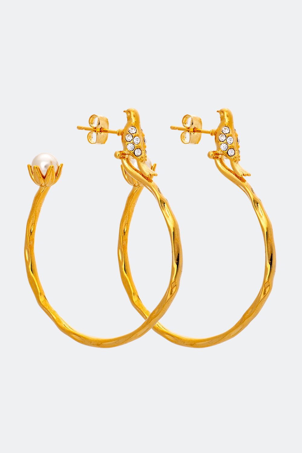 Eden hoops earrings - Ivory (Gold) i gruppen Lily and Rose - Örhängen hos Glitter (253000242002)