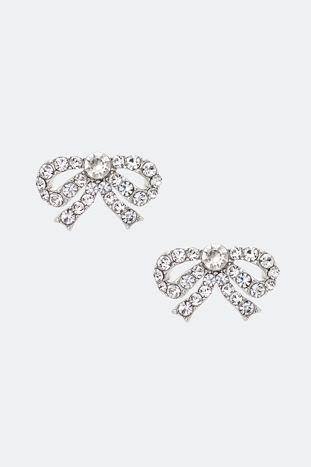 Petite Antoinette bow earrings - Crystal (Silver) i gruppen Lily and Rose - Örhängen hos Glitter (253000390201)