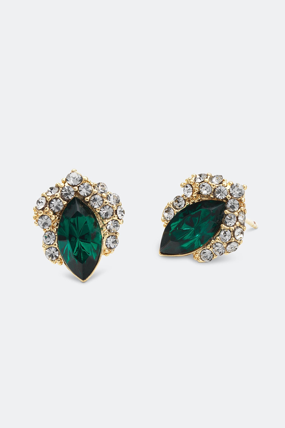 Petite Camille stud earrings - Emerald / Black diamond i gruppen Lily and Rose - Örhängen hos Glitter (253000917802)