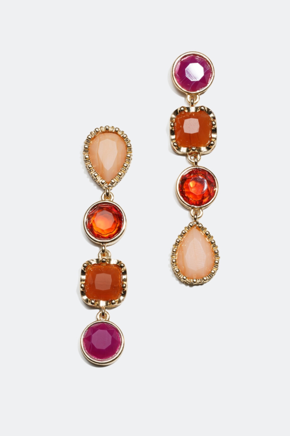 Hängande örhängen med stenar i olika färger i gruppen Alla Smycken / Örhängen hos Glitter (25300118)