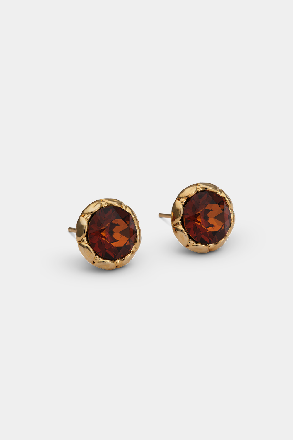 Miss Victoria stud earrings - Smoked amber i gruppen Smycken / Örhängen / Studs hos Glitter (253001594702)