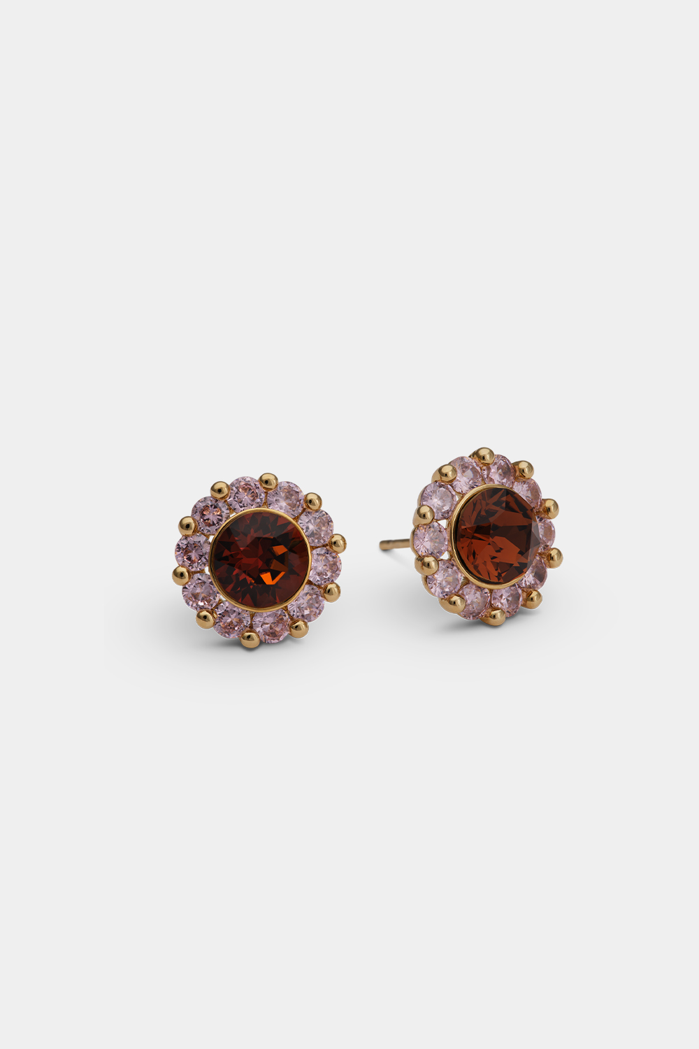 New Miss Sofia earrings - Pink amber i gruppen Smycken / Örhängen / Studs hos Glitter (253001604802)
