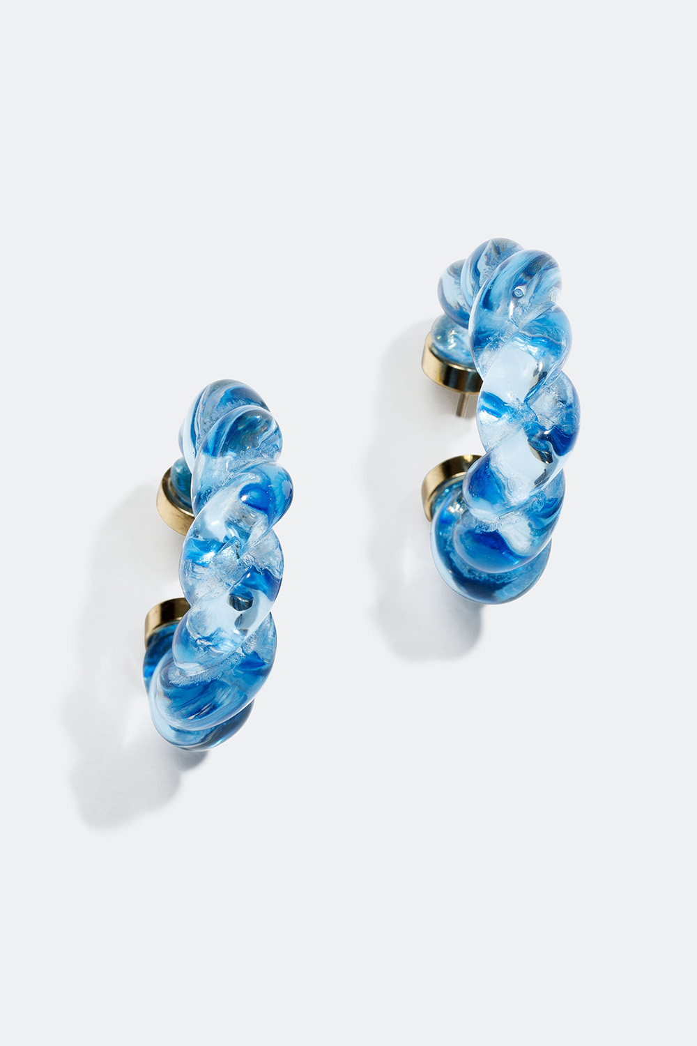 Chunky hoops i blå resin i gruppen Smycken / Örhängen / Hoops hos Glitter (253003357000)