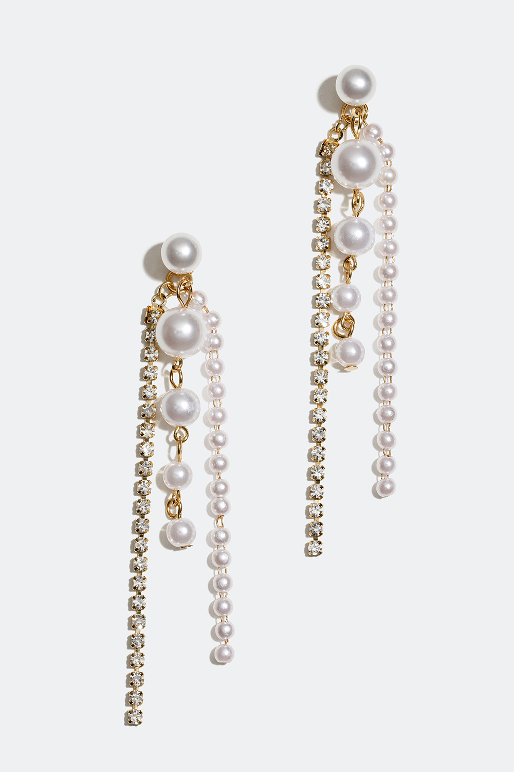 Dubbelörhängen med pärlor och glasstenar i gruppen Smycken / Örhängen hos Glitter (253003600202)