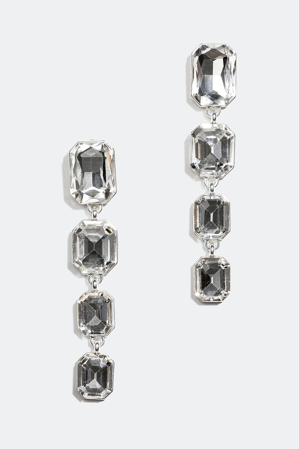 Långa örhängen med rektangulära glasstenar i gruppen Smycken / Örhängen hos Glitter (253004260201)