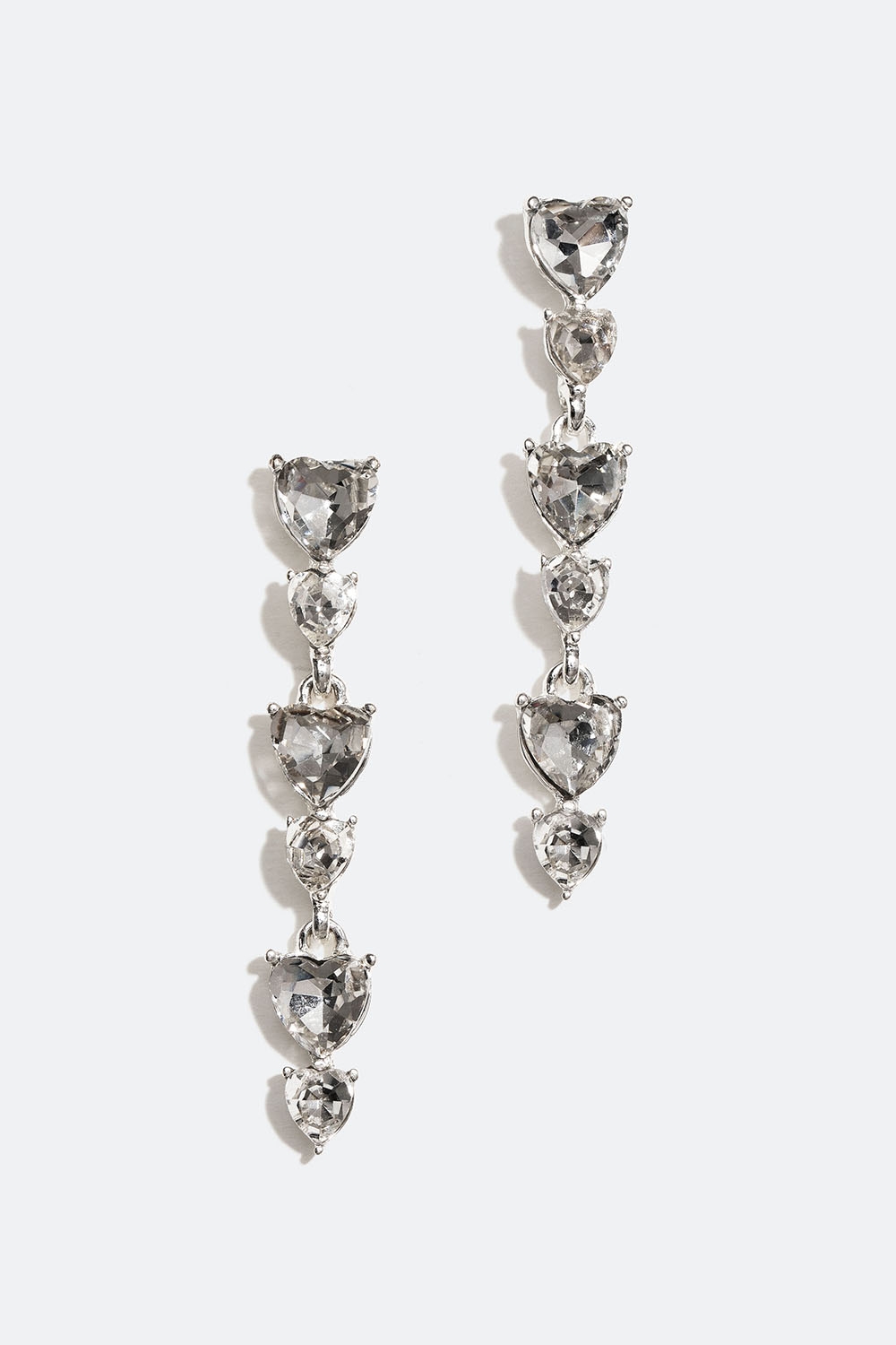 Långa örhängen med hjärtformade glasstenar i gruppen Smycken / Örhängen hos Glitter (253005840201)