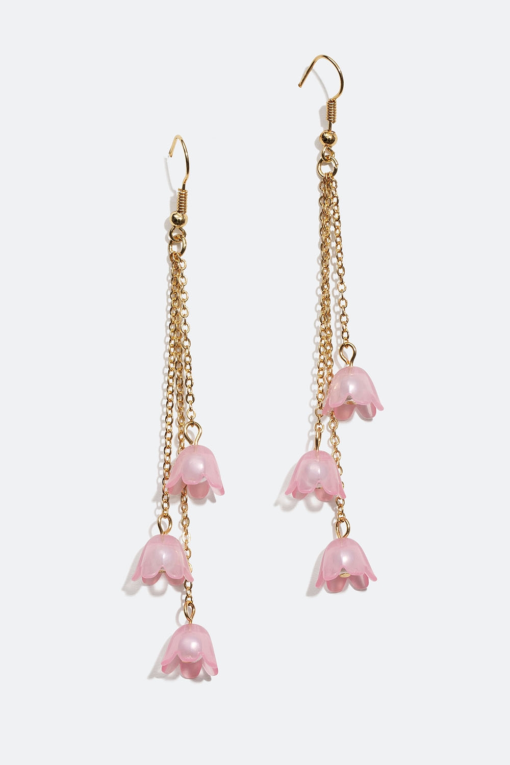 Långa örhängen med rosa blommor i gruppen Smycken / Örhängen hos Glitter (253005885002)