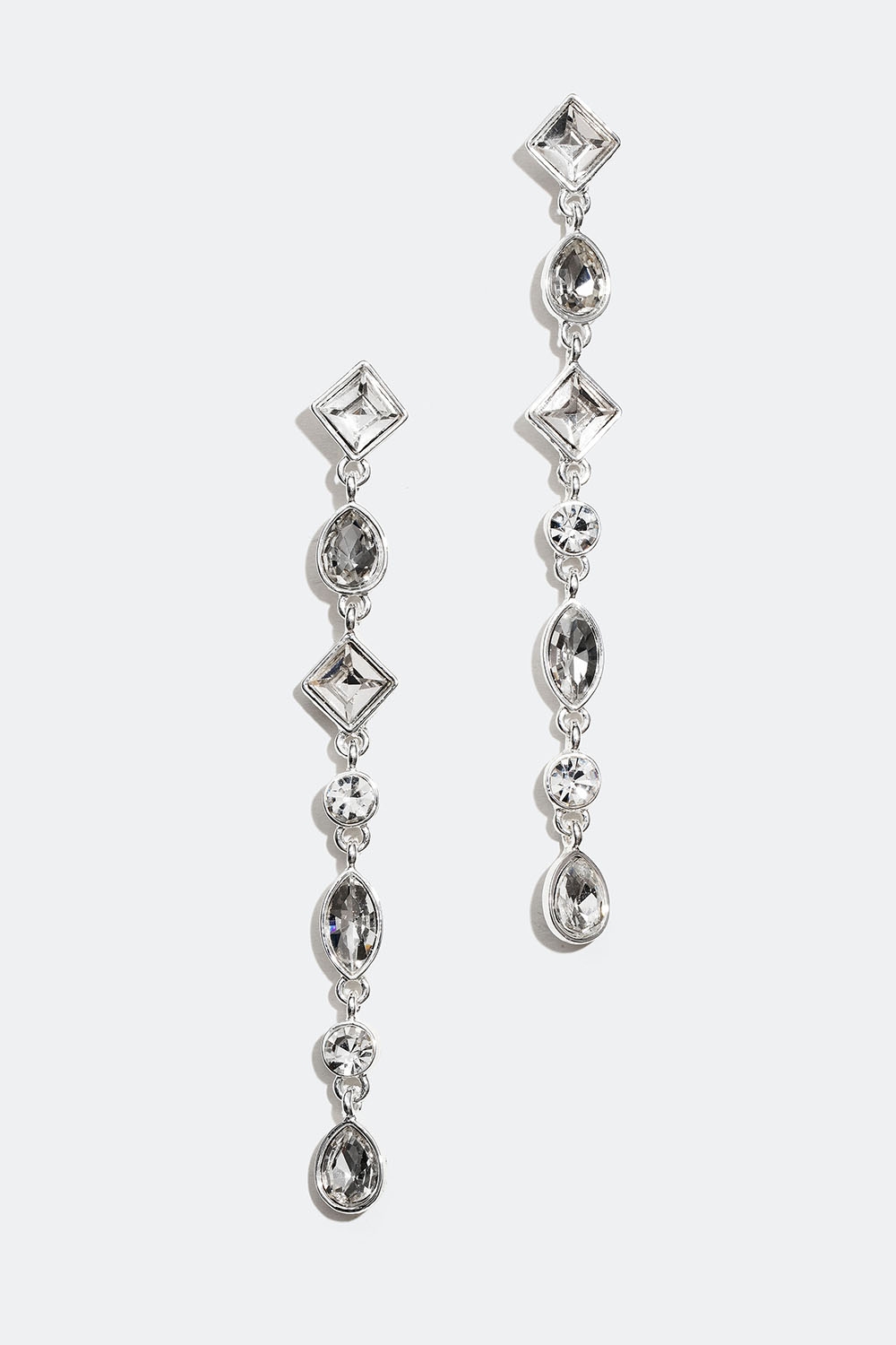 Långa örhängen med glasstenar i olika form i gruppen Smycken / Örhängen hos Glitter (253006130201)