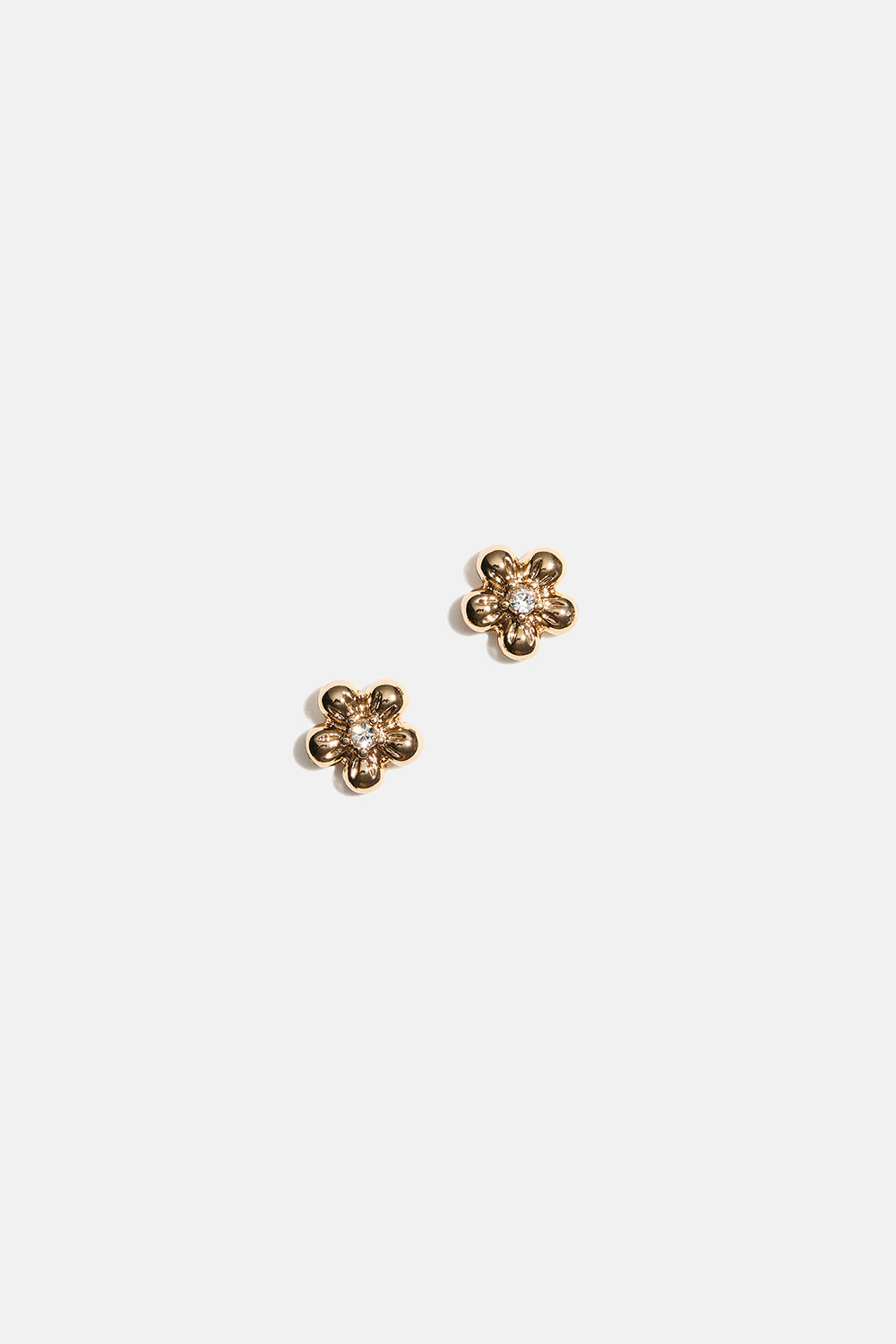 Små guldfärgade studs med blommor och glassten i gruppen Smycken / Örhängen / Studs hos Glitter (253010672002)