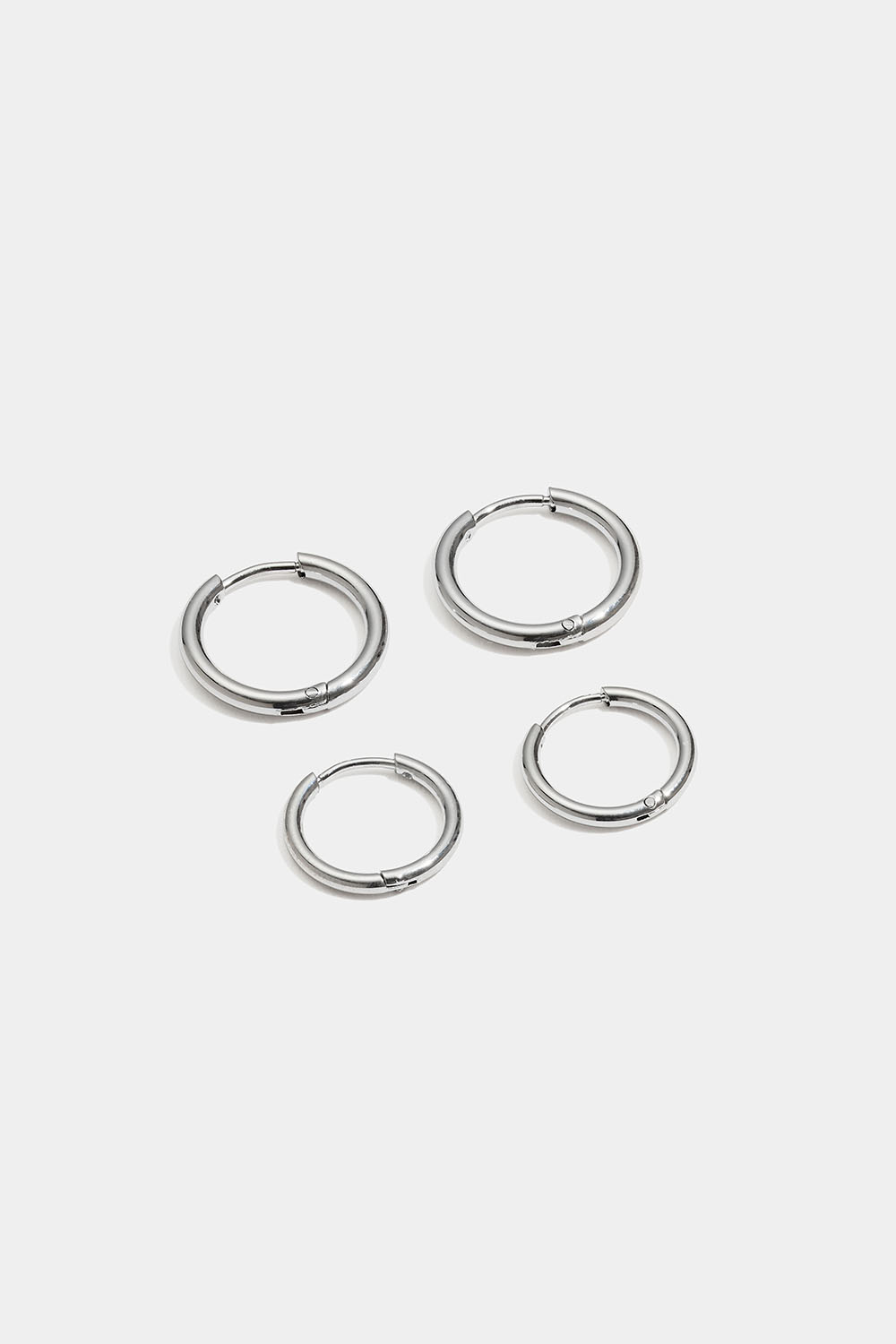 Hoops i stål, 2-pack i gruppen Stål / Örhängen i stål hos Glitter (253012281600)