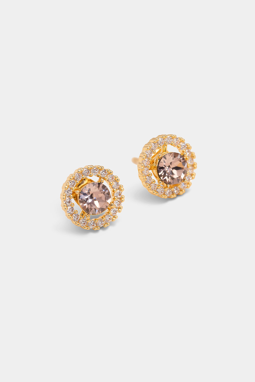 Miranda Twist earrings - Pink topaz i gruppen Lily and Rose - Örhängen hos Glitter (253746845000)