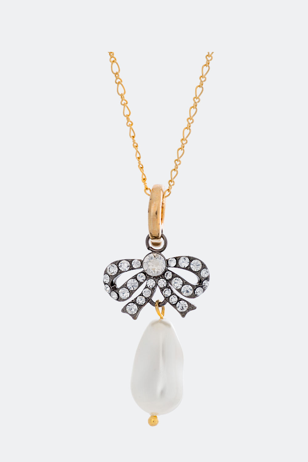 Marie Antoinette pearl necklace - Crystal i gruppen Rea / Smycken hos Glitter (254000163102)
