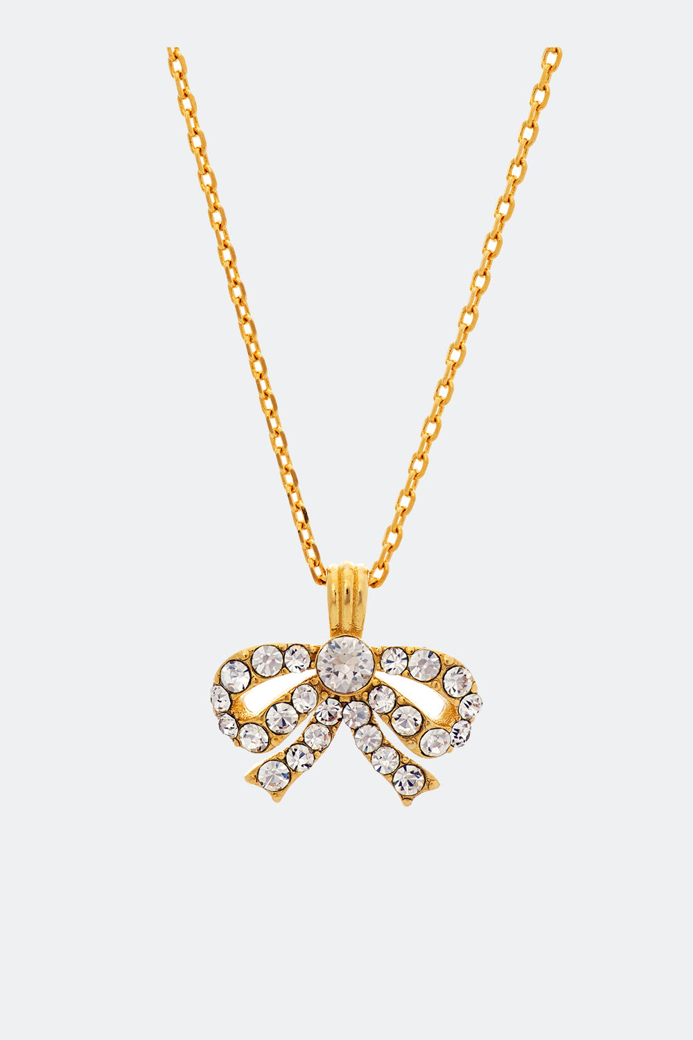 Petite Antoinette bow necklace - Crystal (Gold) i gruppen Lily and Rose - Halsband hos Glitter (254000200202)