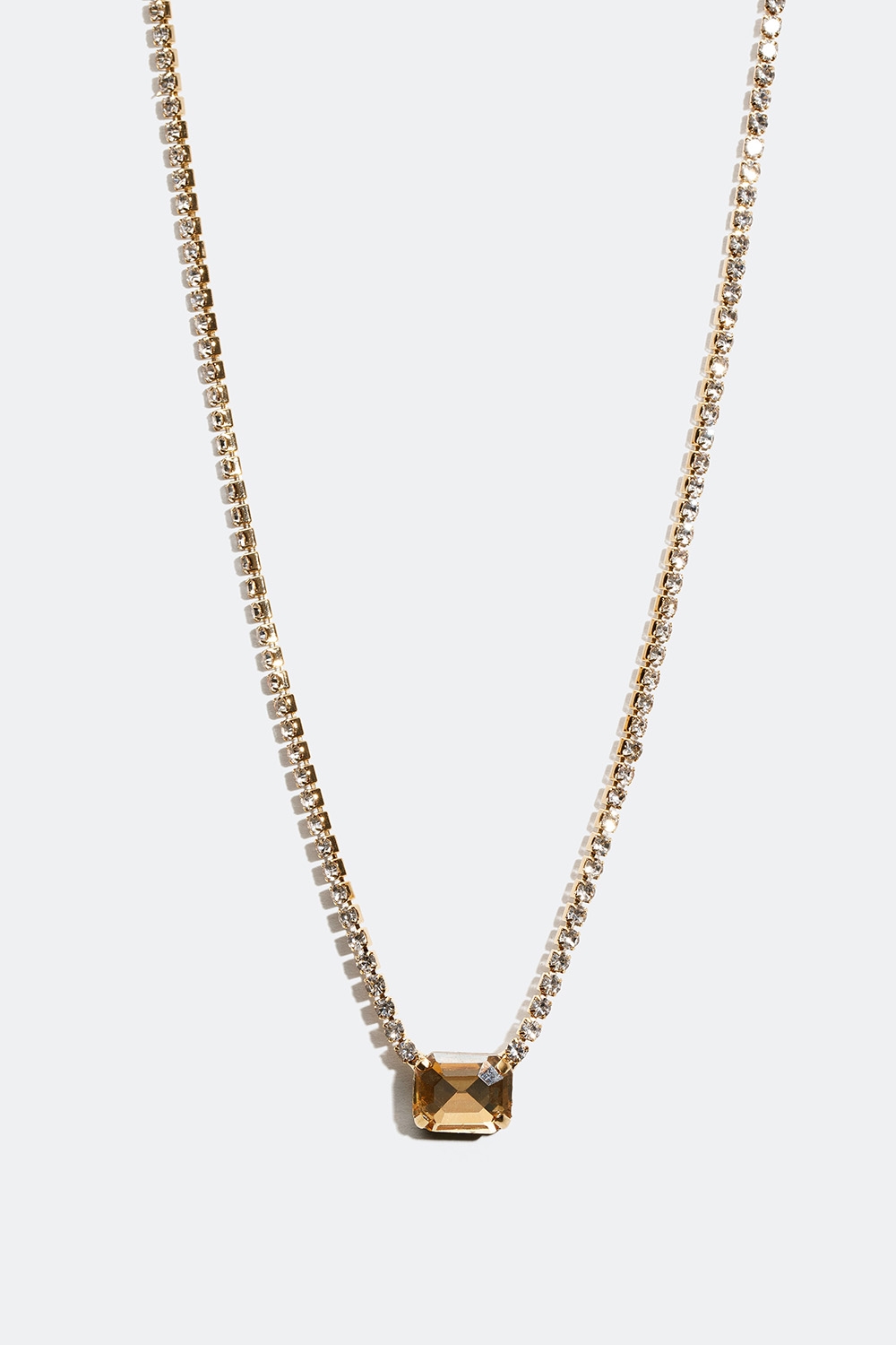 Tunt halsband med guldfärgad glassten i gruppen Smycken / Halsband / Halsband med hänge hos Glitter (254000588300)