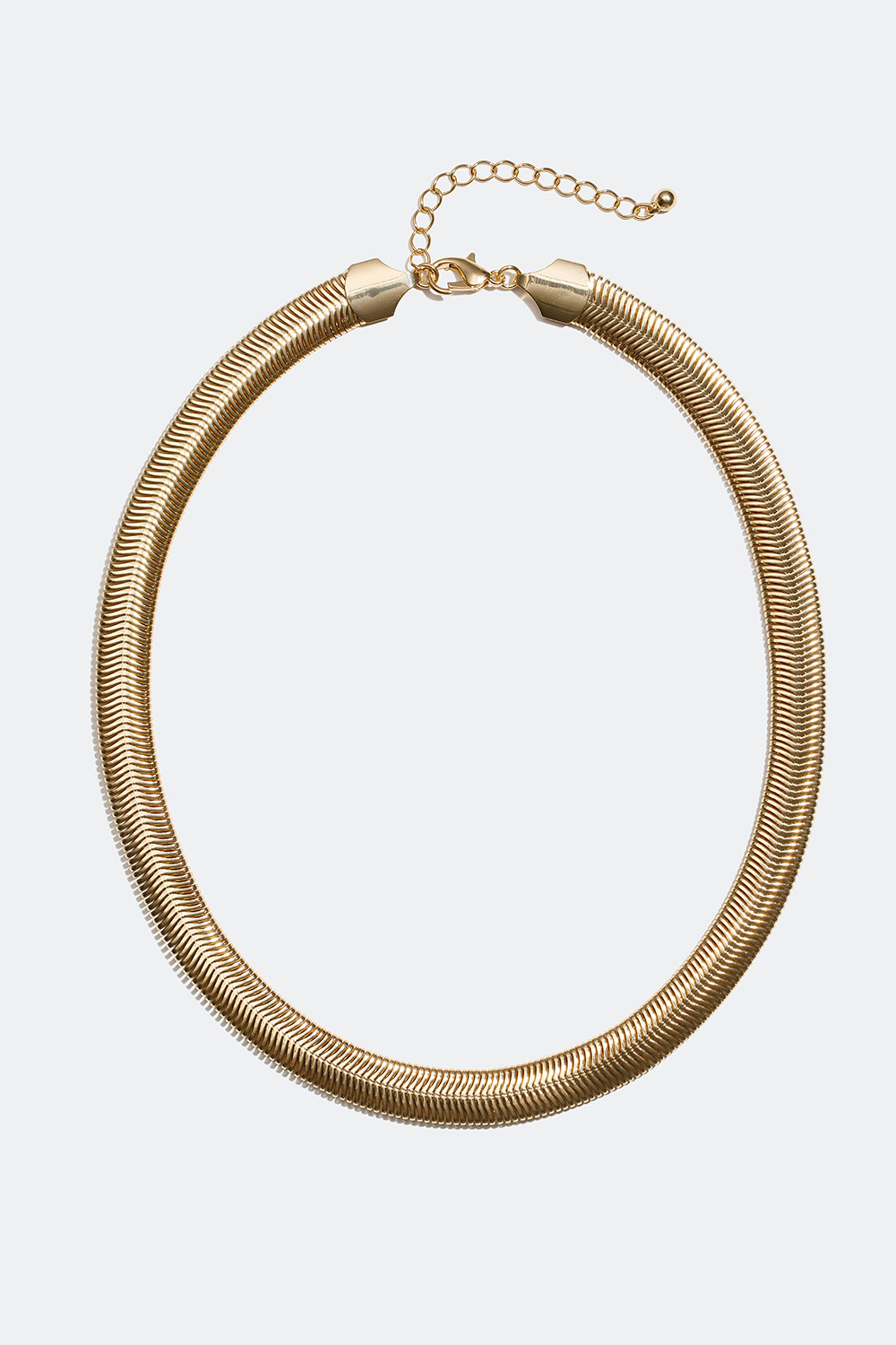 Halsband med bred guldfärgad ormkedja i gruppen Smycken / Halsband / Halskedjor hos Glitter (254000722000)