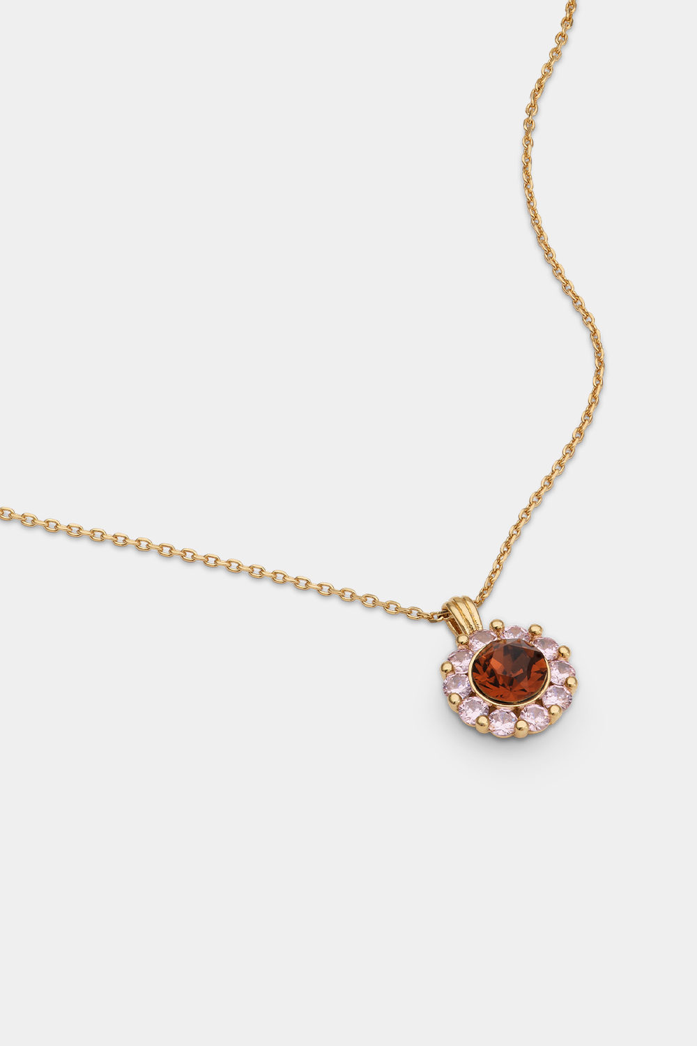 New Miss Sofia necklace - Pink amber i gruppen Store week / 2537 hos Glitter (254000744802)
