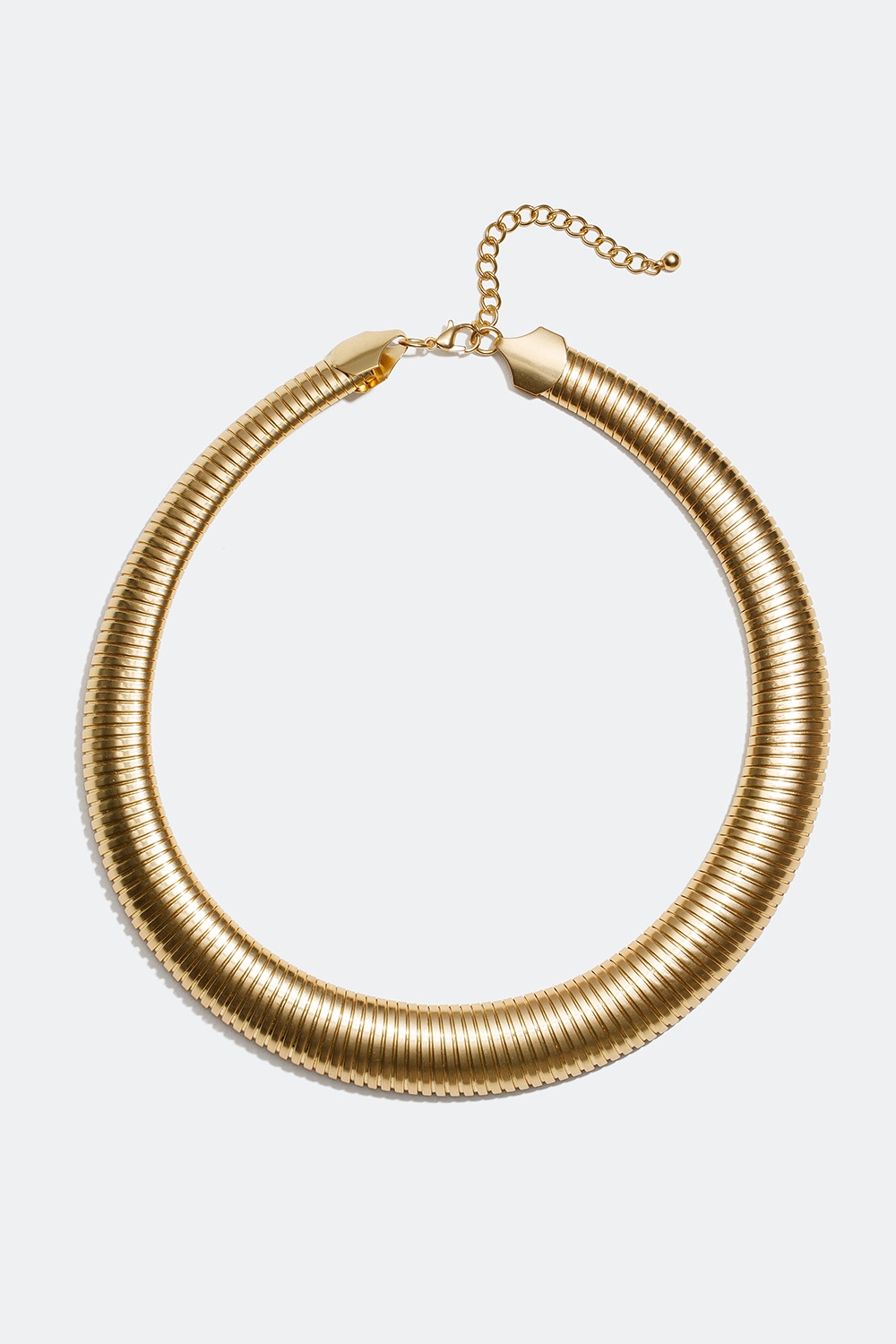 Guldfärgat chunky halsband med räfflad design i gruppen Smycken / Halsband hos Glitter (254000922002)