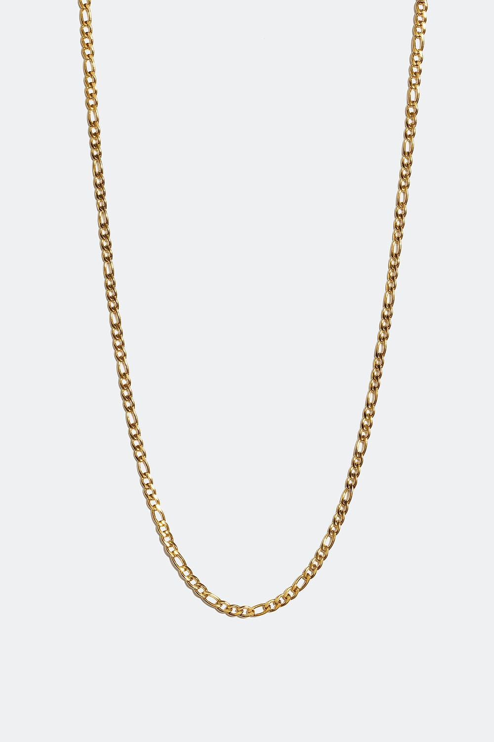 Halsband i stål med 18k guld med figarokedja i gruppen Smycken / Halsband / Halskedjor hos Glitter (254001022002)