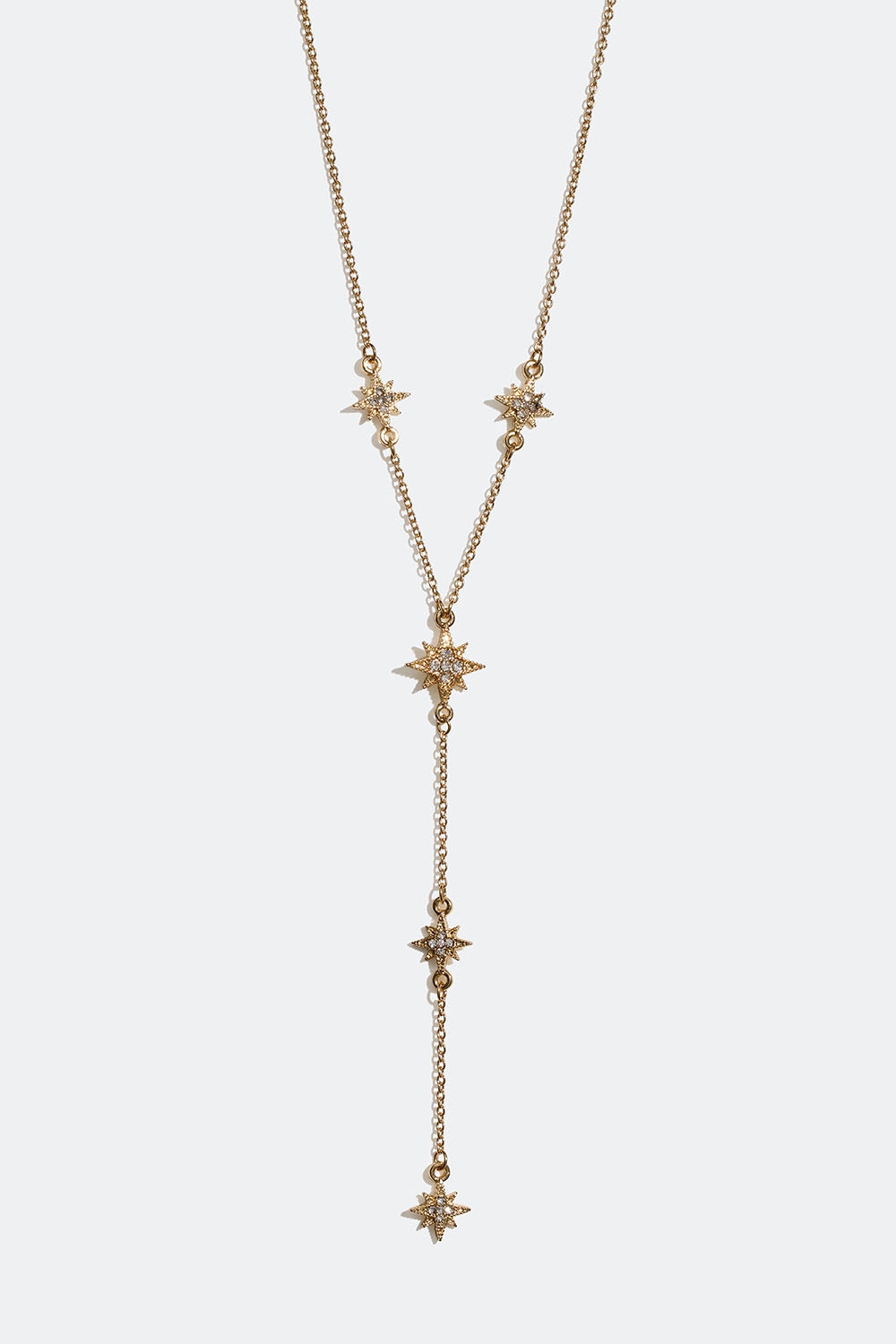 Guldfärgat halsband med stjärnor i gruppen Smycken / Halsband / Halsband med hänge hos Glitter (254001212002)