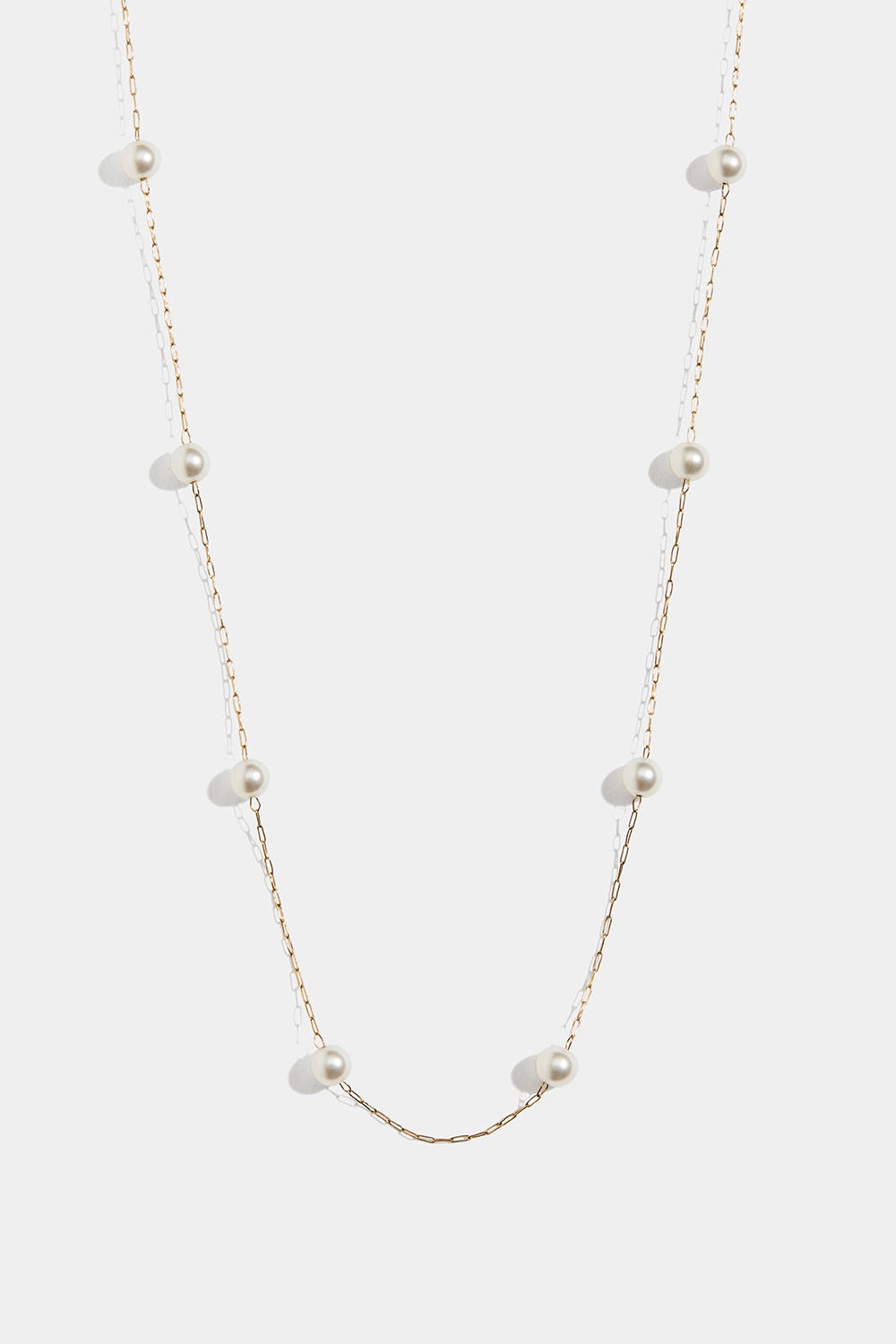 Tunt halsband I stål med 18k guld och pärlor i gruppen Stål / Halsband i stål hos Glitter (254002072002)