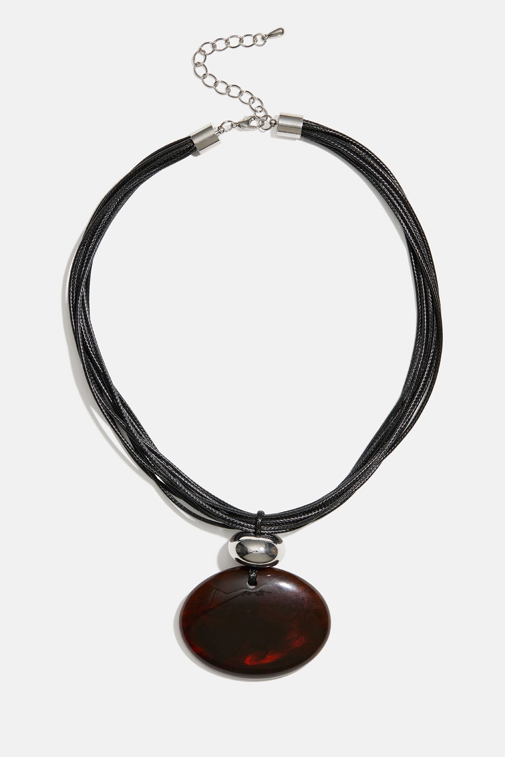 Rephalsband med brunt resinhänge i gruppen Smycken / Halsband hos Glitter (254002189402)