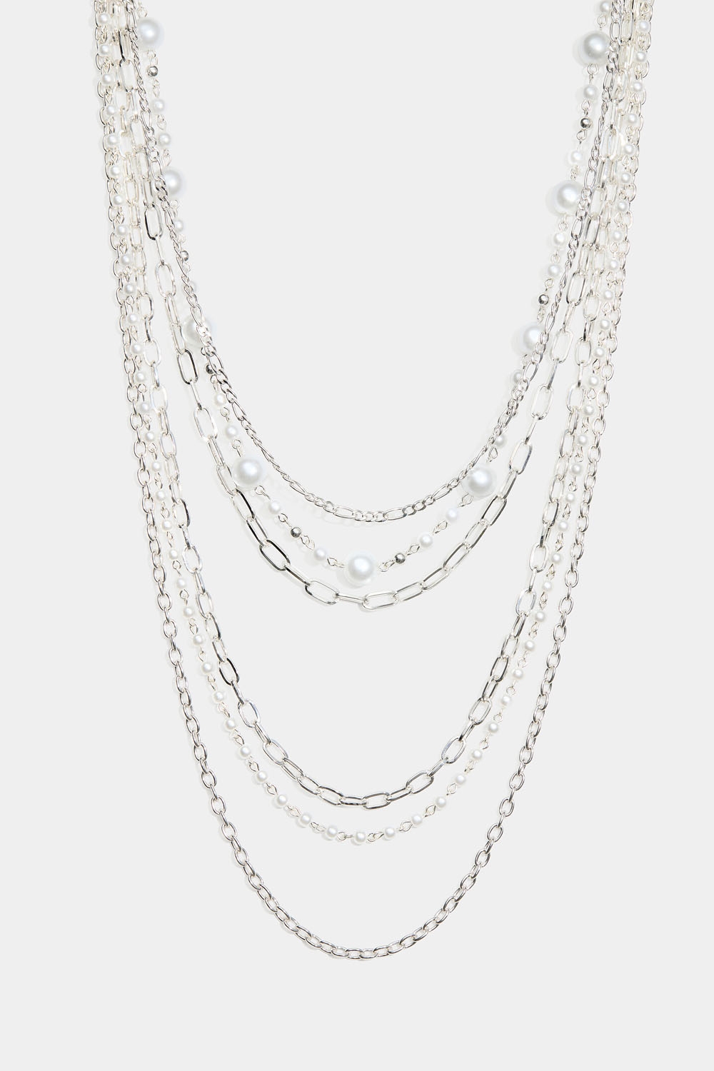Långt halsband med pärlor och olika kedjor i gruppen Store week / 2537 hos Glitter (254002261001)