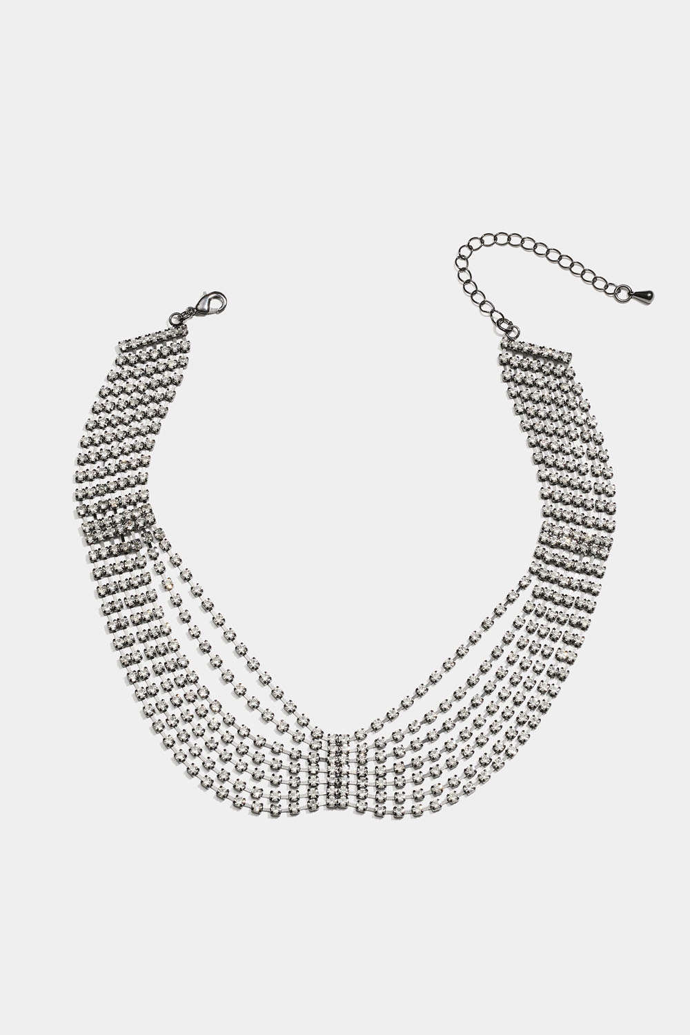 Mörkgrå choker med strass i gruppen Smycken / Halsband / Strass hos Glitter (254002351500)