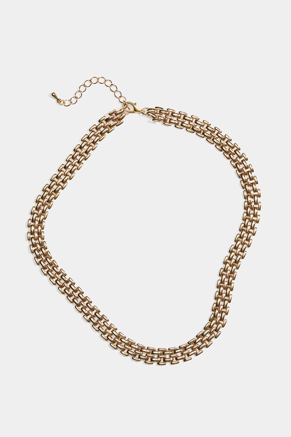 Brett guldfärgat halsband med tät kedja i gruppen Smycken / Halsband hos Glitter (254002582002)