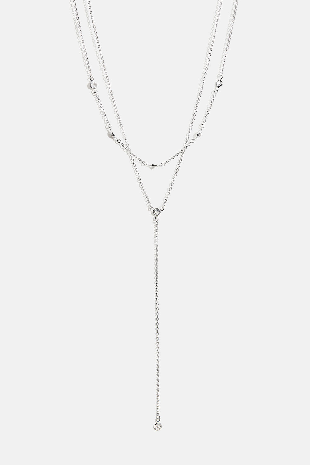 Dubbelhalsband med små runda glasstenar i gruppen Smycken / Halsband / Halsband med hänge hos Glitter (254002681001)