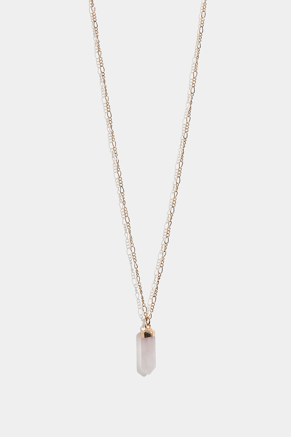 Guldfärgat halsband med rosenkvartshänge i gruppen Smycken / Halsband / Halsband med hänge hos Glitter (254002715102)