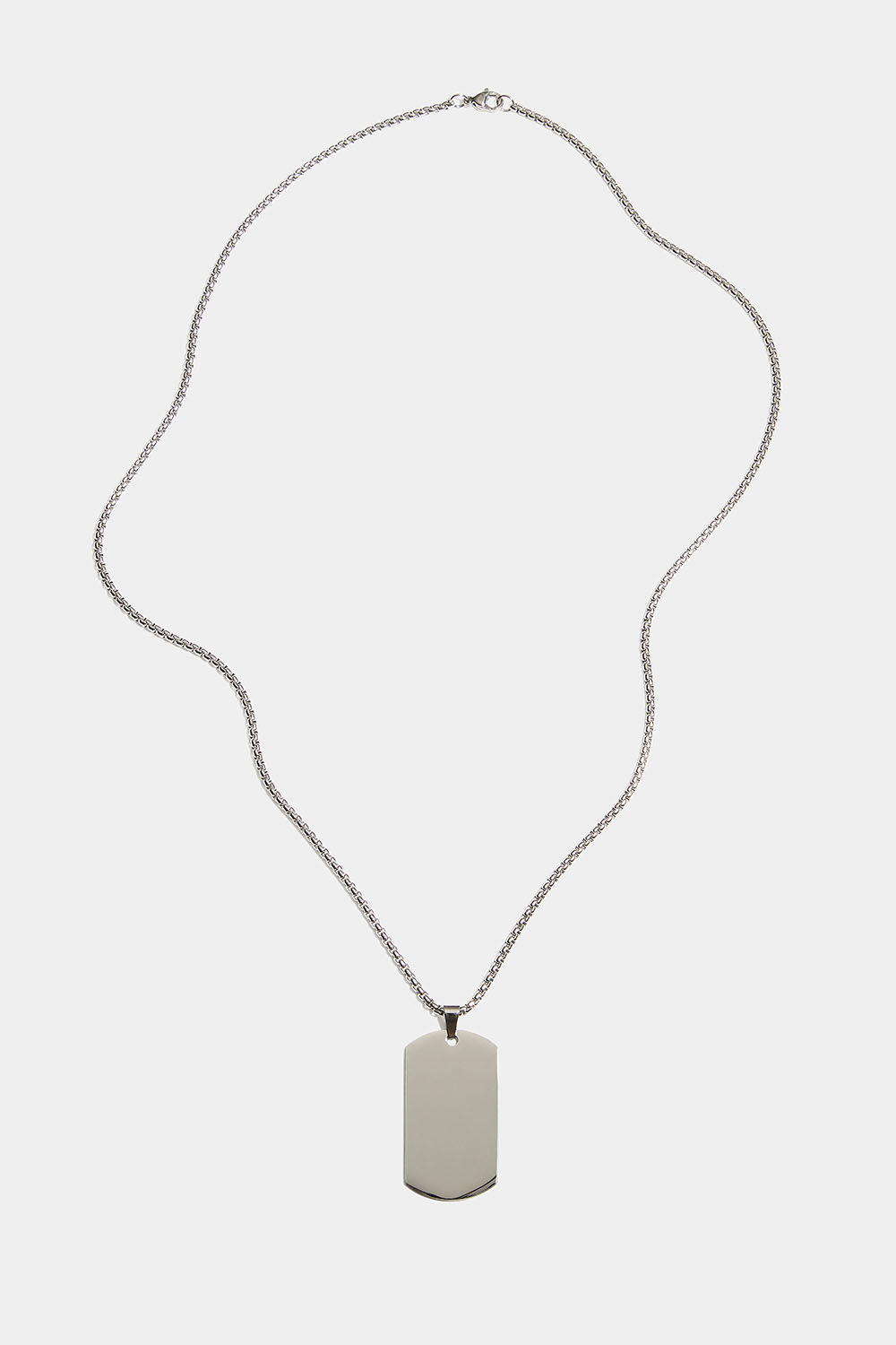 Halsband i stål med bricka i gruppen Stål / Halsband i stål hos Glitter (254002801600)