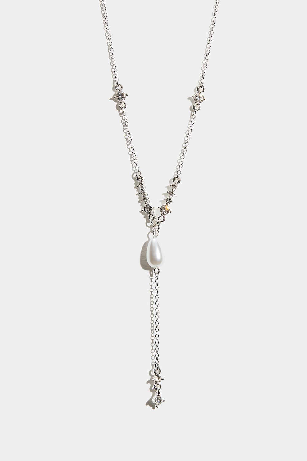 Y-halsband med glasstenar och pärla i gruppen Smycken / Halsband / Halsband med hänge hos Glitter (254003031000)