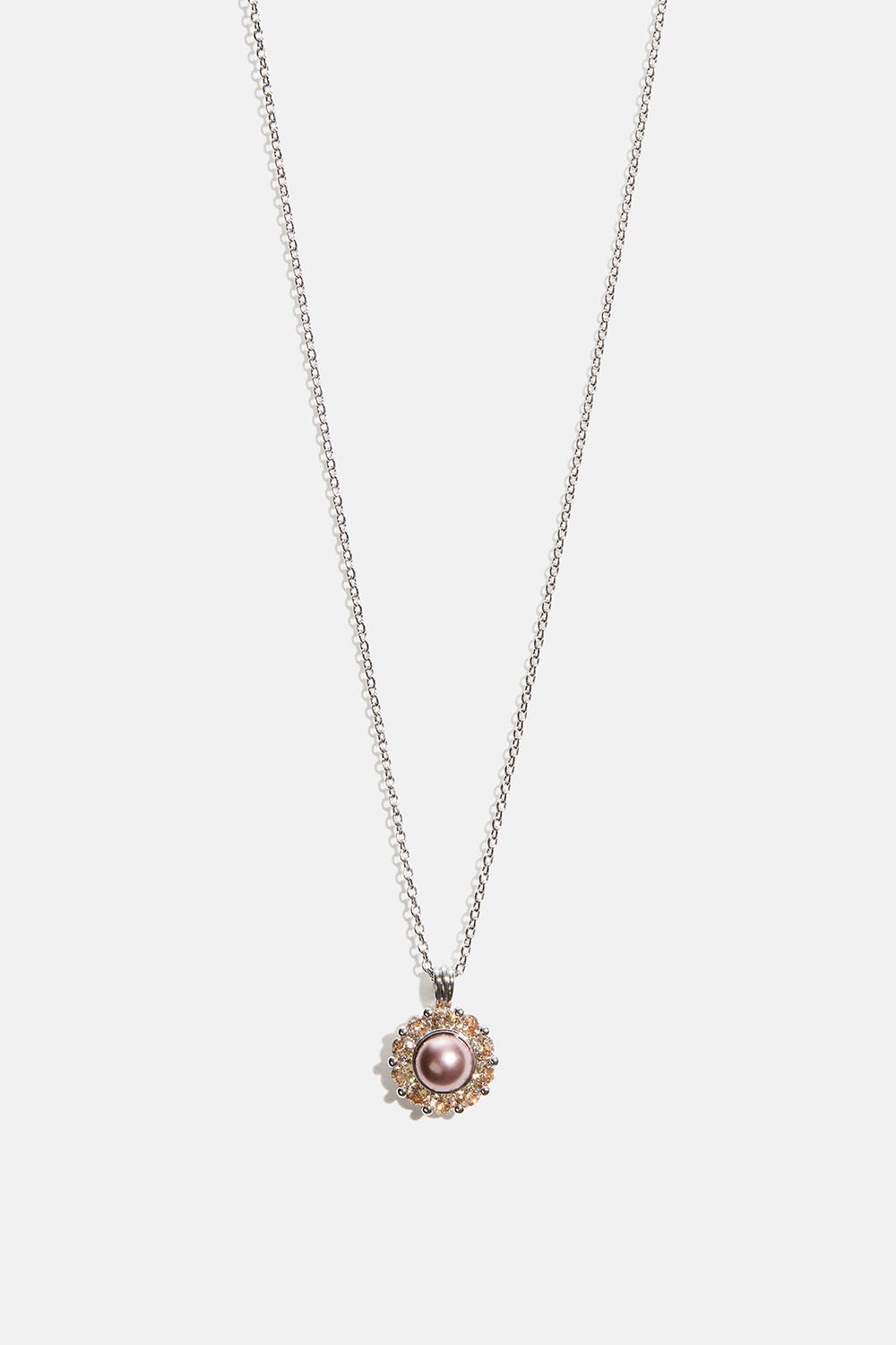 Miss Sofia necklace - Pink topaz pearl i gruppen Lily and Rose - Halsband hos Glitter (254429205000)