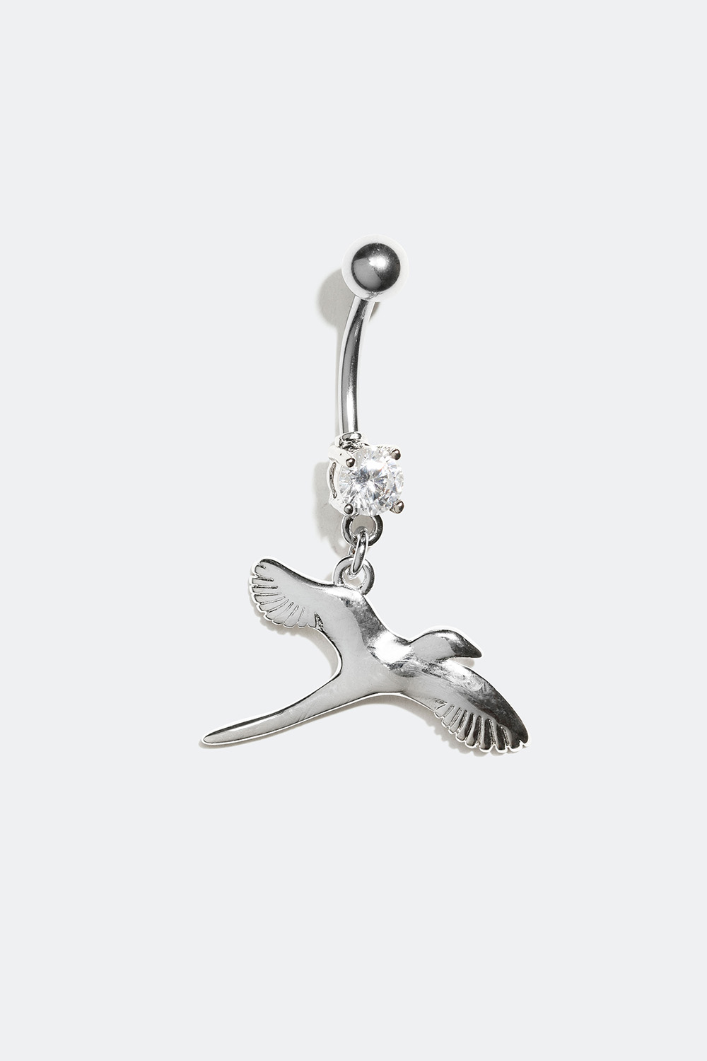 Navelpiercing med Cubic Zirconia och hänge av en fågel i gruppen Smycken / Piercings / Navelpiercings hos Glitter (255000360210)