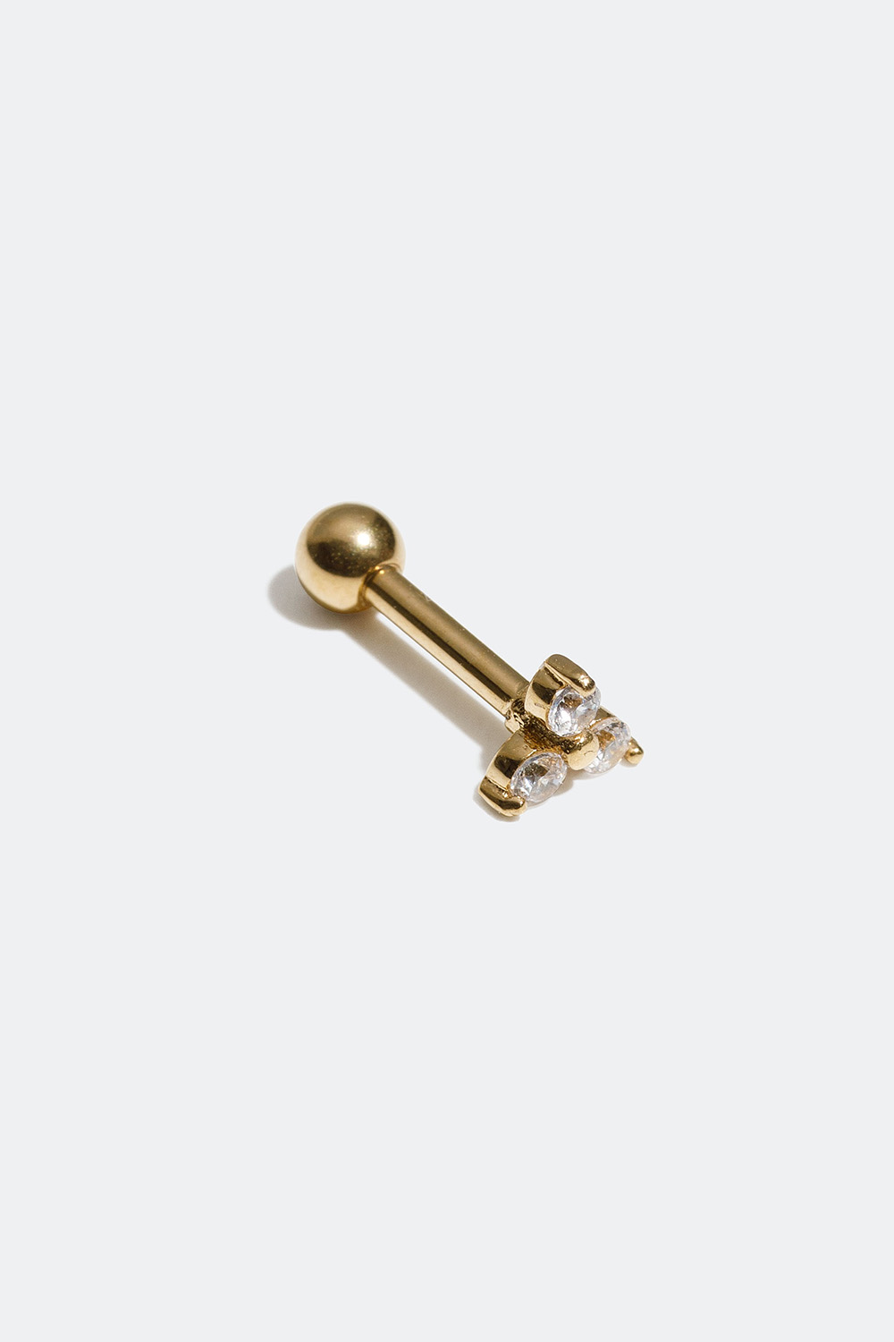 Guldfärgad tragus / helix piercing med Cubic Zirconia stenar i gruppen Smycken / Piercings hos Glitter (255000390100)