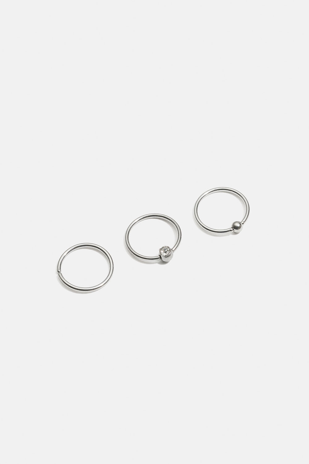 Näsringar i stål, 3-pack i gruppen Smycken / Piercings / Näspiercings hos Glitter (255000611600)