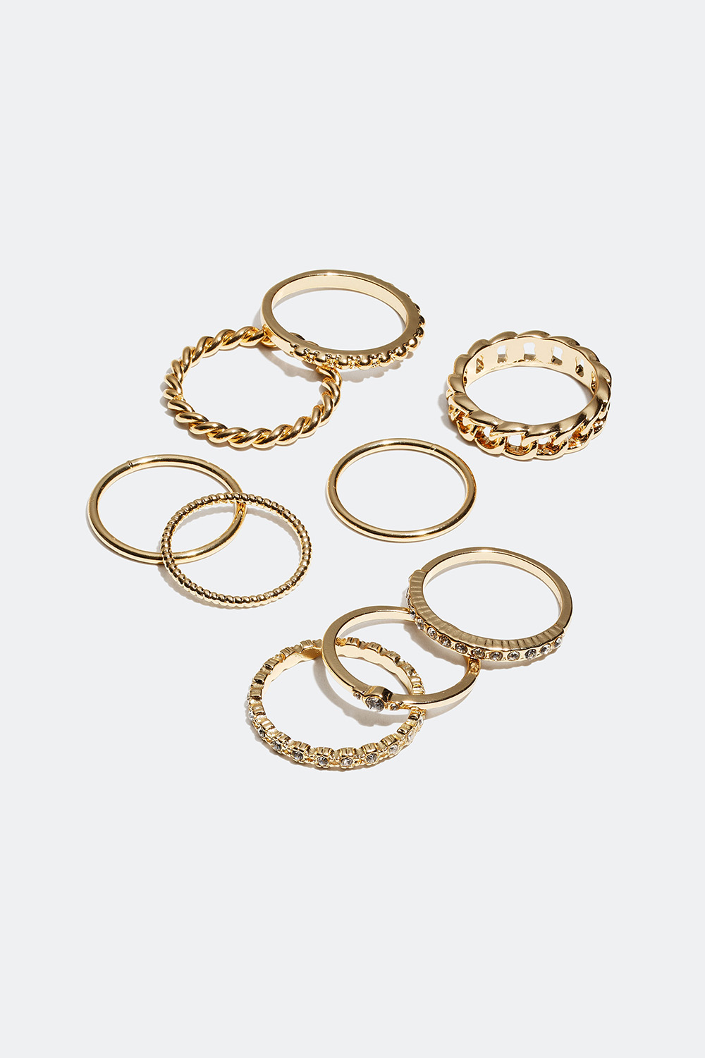 Ringar i olika storlekar, 9-pack i gruppen Smycken / Ringar / Flerpack hos Glitter (25600011)