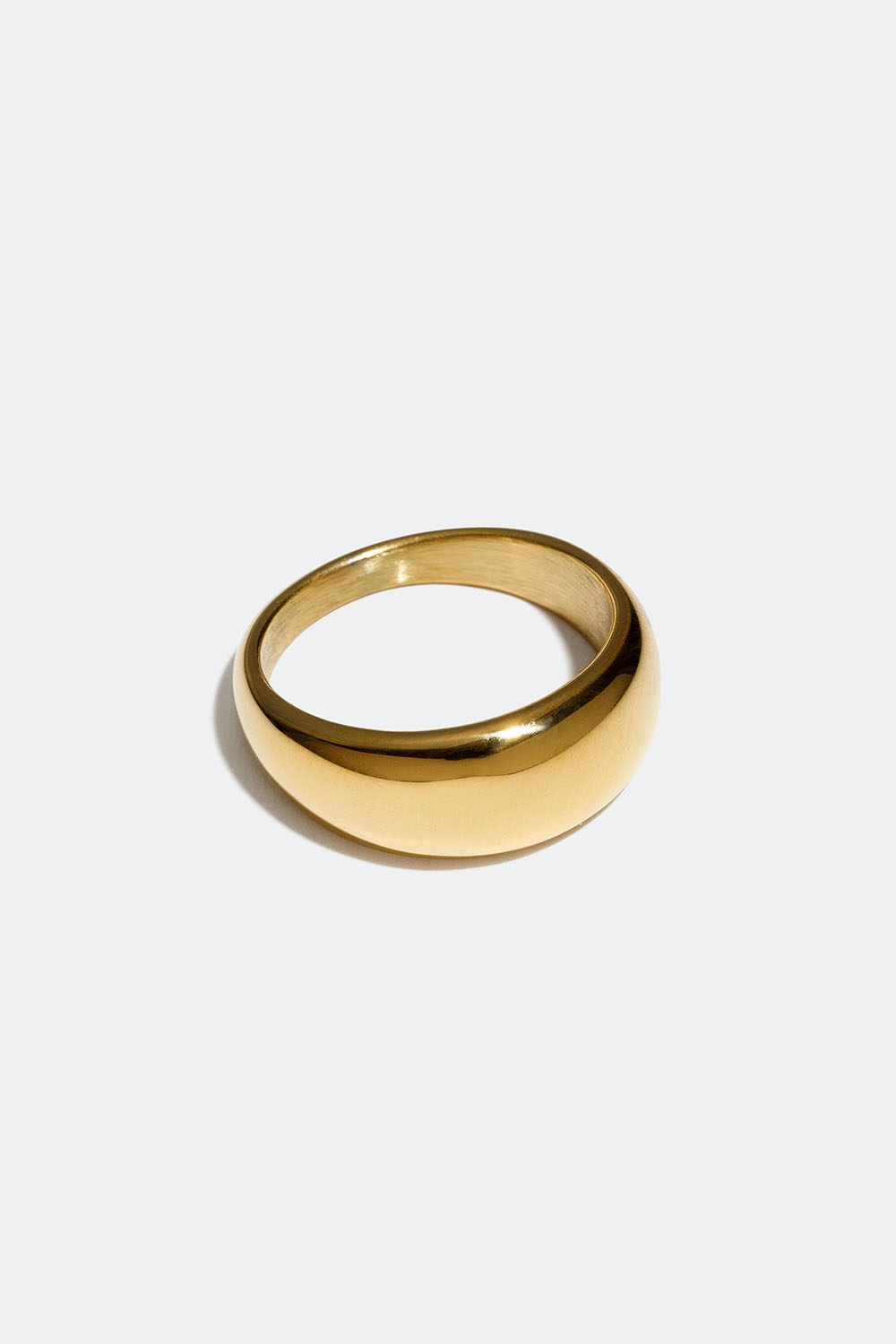 Chunky ring i stål med 18k guld i gruppen Smycken / Ringar / Breda hos Glitter (256000712)