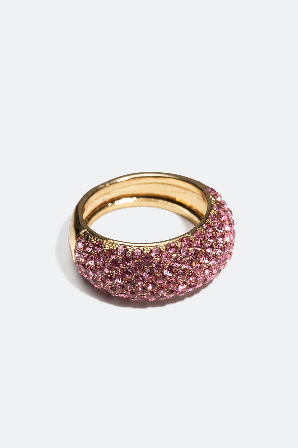 Chunky ring med rosa glasstenar i gruppen Smycken / Ringar / Strass hos Glitter (25600097)