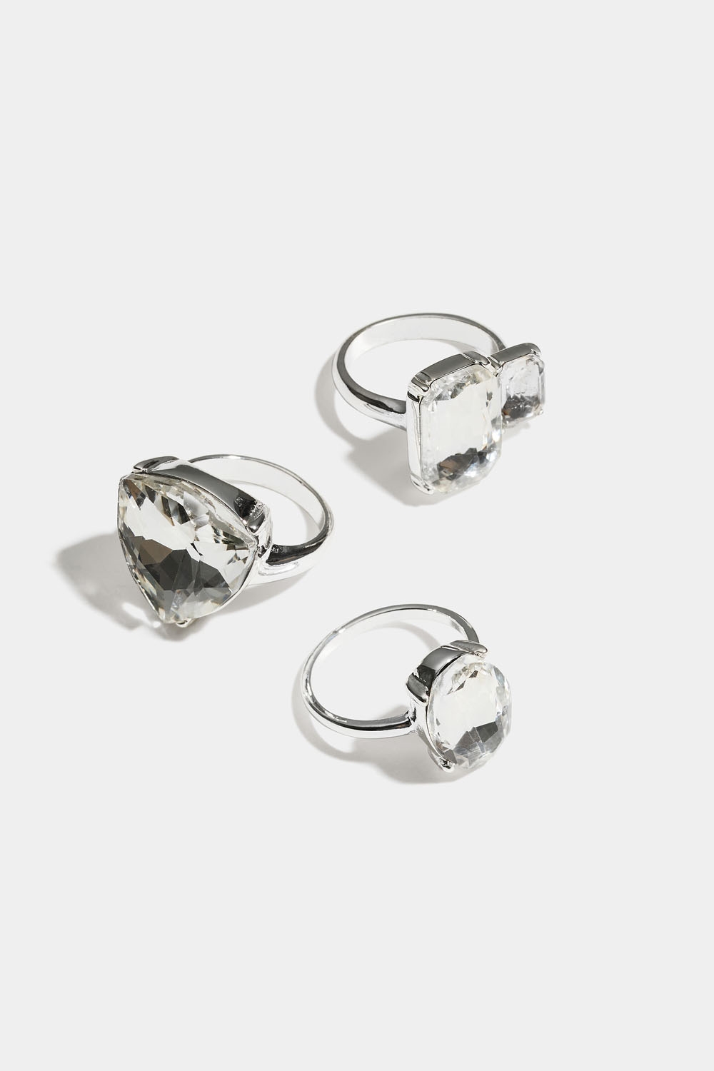 Ringar med glasstenar, 3-pack i gruppen Smycken / Ringar / Flerpack hos Glitter (2560016302)