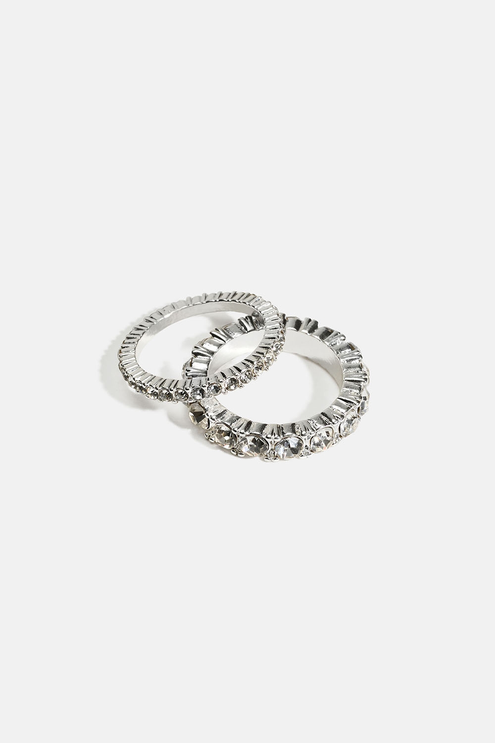 Ringar med strass, 2-pack i gruppen Smycken / Ringar / Flerpack hos Glitter (2560016510)