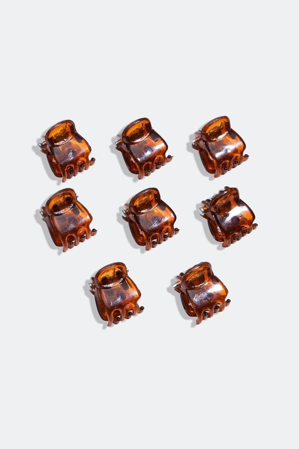 Bruna minihårklämmor, 8-pack i gruppen Håraccessoarer / Spännen & klämmor / Hårklämmor hos Glitter (301573909000)