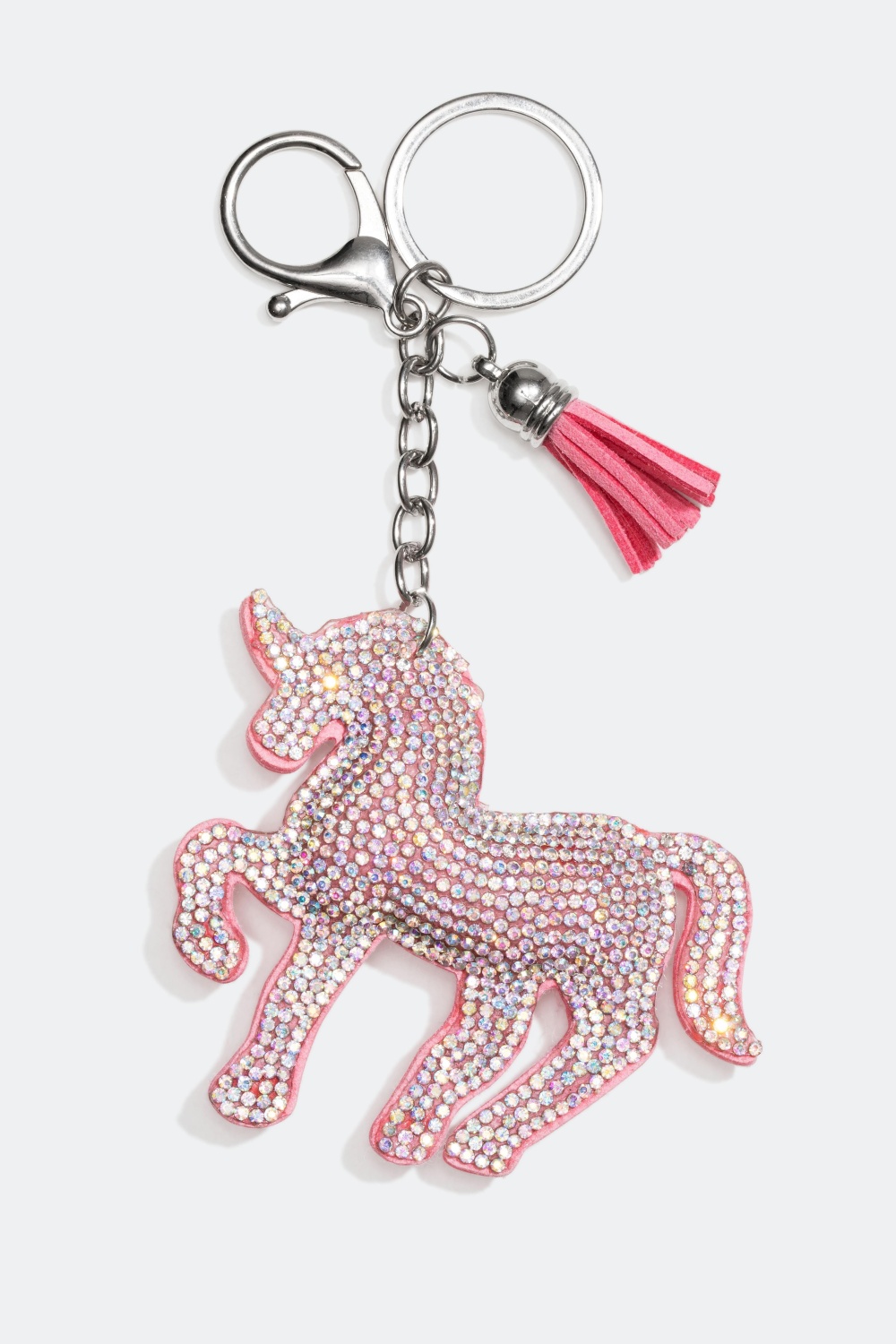 Nyckelring med glittrig unicorn och tassle i gruppen Barn / Barnaccessoarer / Barnnyckelringar hos Glitter (319708)