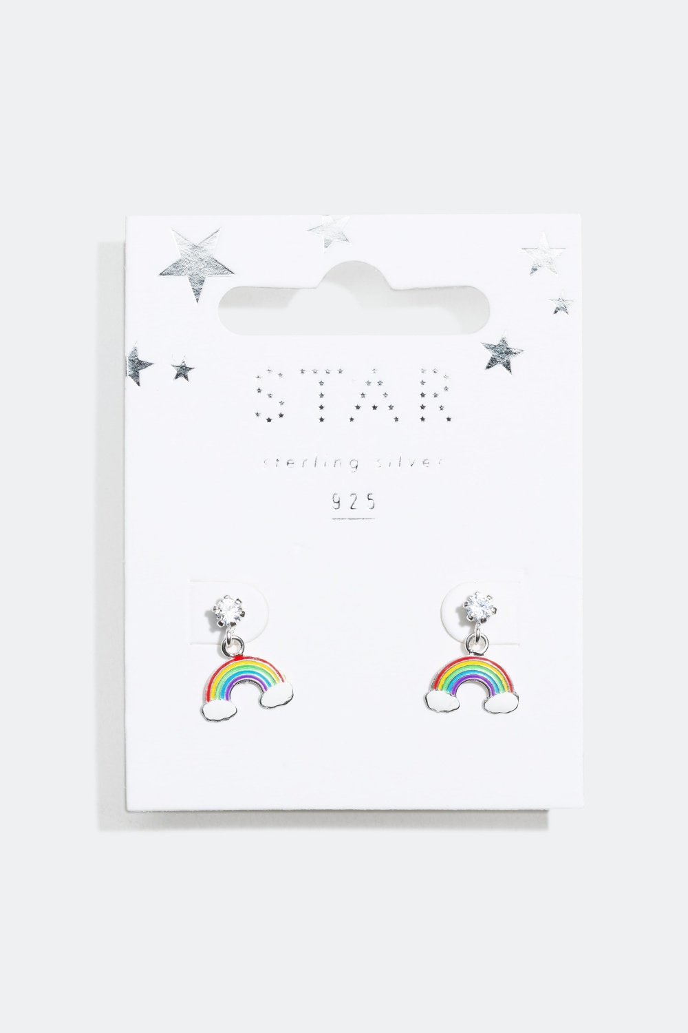 Silverörhängen med regnbågar i gruppen Barn / Barnsmycken / Barnörhängen hos Glitter (321207)