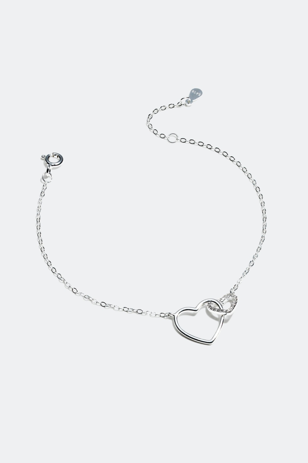 Silverarmband med två hjärtan i gruppen Smycken hos Glitter (322737)