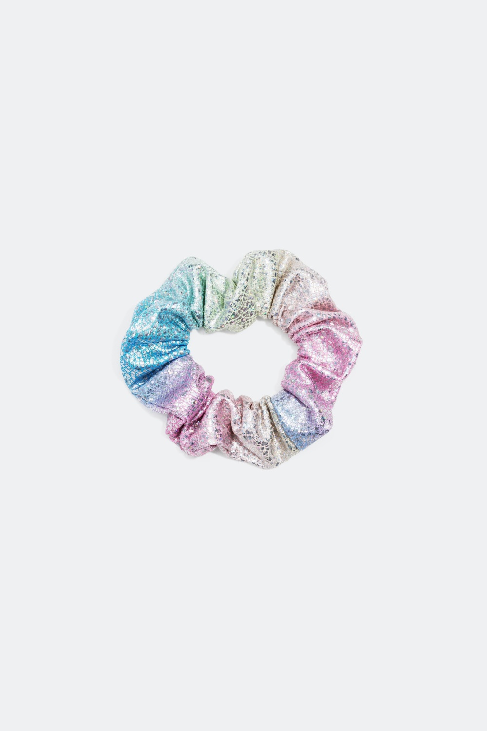 Skimrande scrunchie med regnbågsfärger i gruppen Barn / Barnhåraccessoarer / Barnscrunchies hos Glitter (323276)