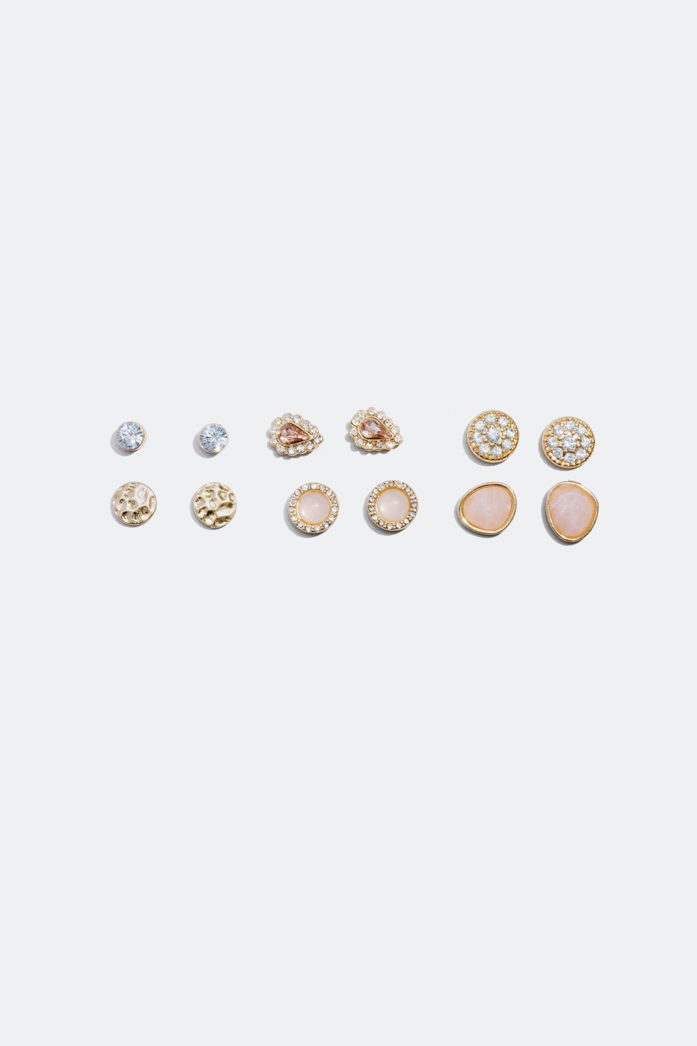 6-pack örhängen i toner av guld, rosa och vitt i gruppen Alla Smycken hos Glitter (323476)